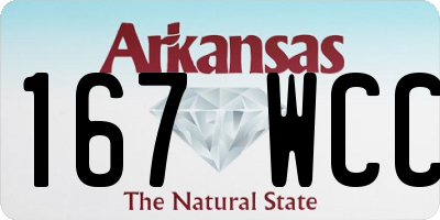 AR license plate 167WCC