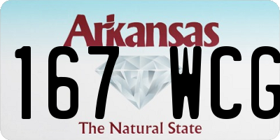 AR license plate 167WCG