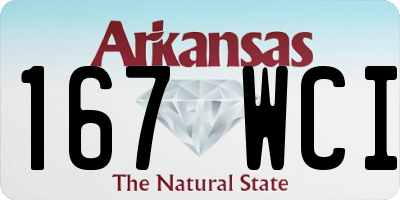 AR license plate 167WCI