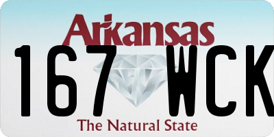 AR license plate 167WCK