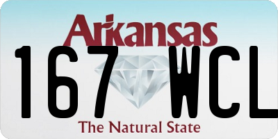 AR license plate 167WCL