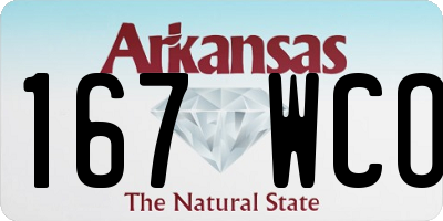 AR license plate 167WCO