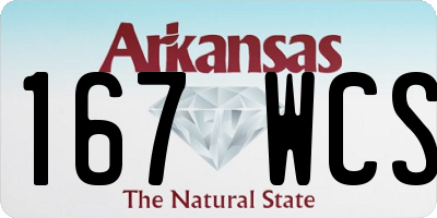 AR license plate 167WCS