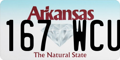 AR license plate 167WCU