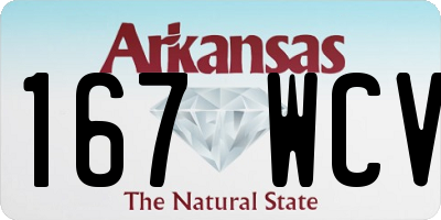 AR license plate 167WCV