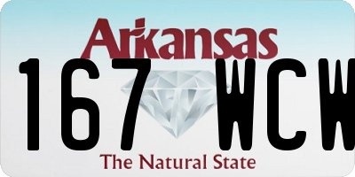 AR license plate 167WCW