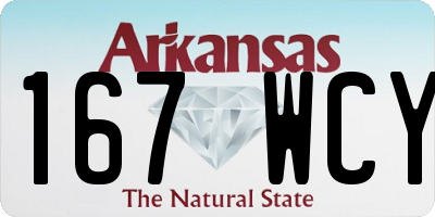 AR license plate 167WCY