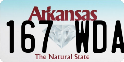 AR license plate 167WDA