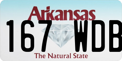 AR license plate 167WDB