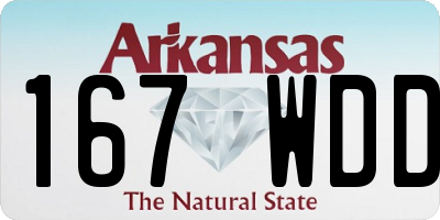 AR license plate 167WDD