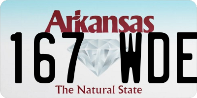 AR license plate 167WDE