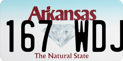 AR license plate 167WDJ