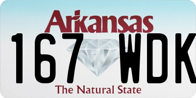 AR license plate 167WDK