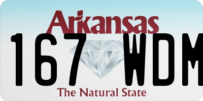 AR license plate 167WDM
