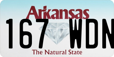 AR license plate 167WDN