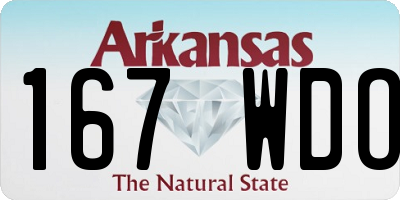 AR license plate 167WDO