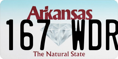 AR license plate 167WDR