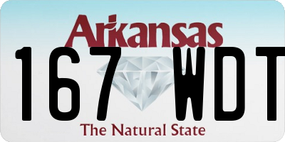 AR license plate 167WDT