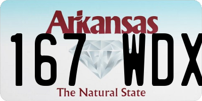 AR license plate 167WDX