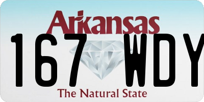 AR license plate 167WDY