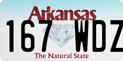AR license plate 167WDZ