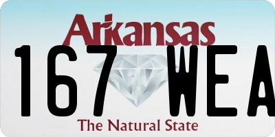 AR license plate 167WEA