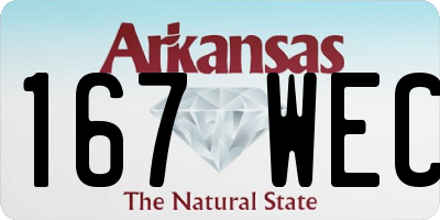 AR license plate 167WEC