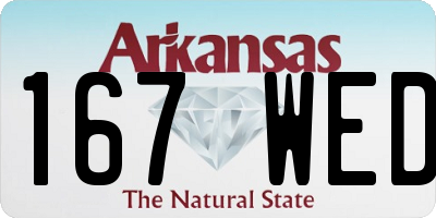 AR license plate 167WED