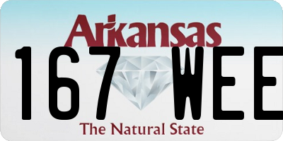 AR license plate 167WEE
