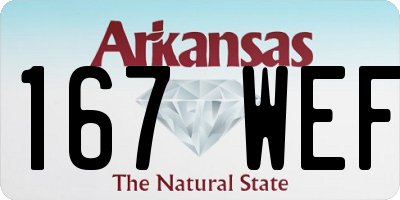 AR license plate 167WEF