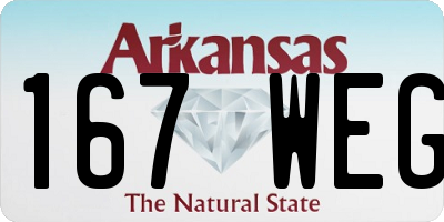 AR license plate 167WEG