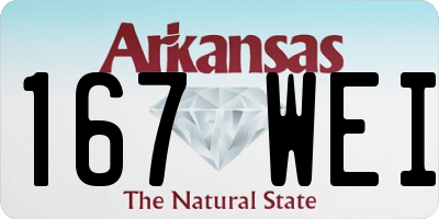 AR license plate 167WEI