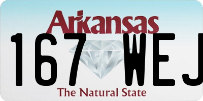 AR license plate 167WEJ