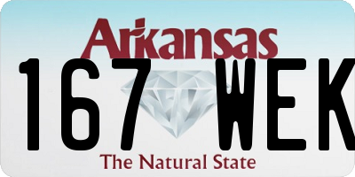 AR license plate 167WEK