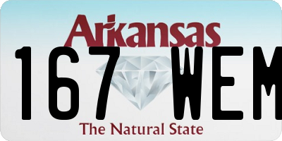 AR license plate 167WEM