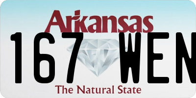 AR license plate 167WEN