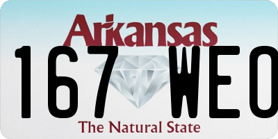 AR license plate 167WEO