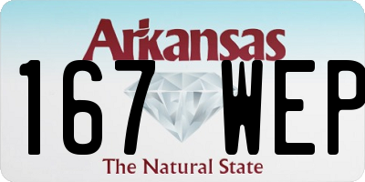 AR license plate 167WEP