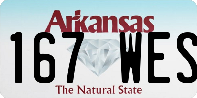 AR license plate 167WES