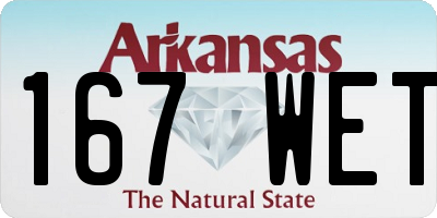 AR license plate 167WET