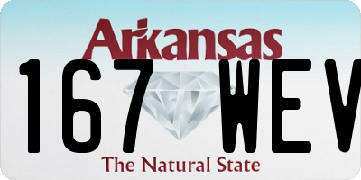 AR license plate 167WEV