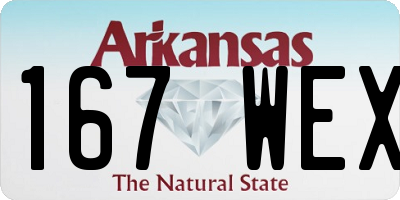 AR license plate 167WEX