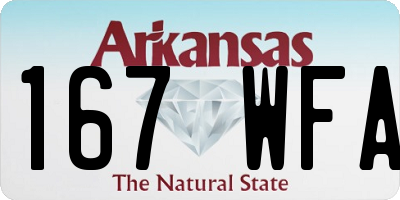 AR license plate 167WFA