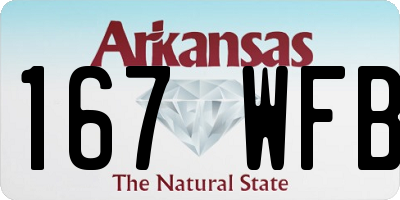 AR license plate 167WFB