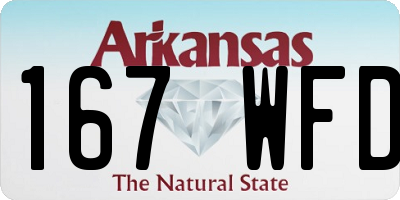 AR license plate 167WFD