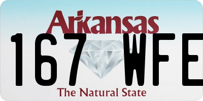 AR license plate 167WFE