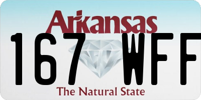 AR license plate 167WFF