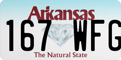 AR license plate 167WFG