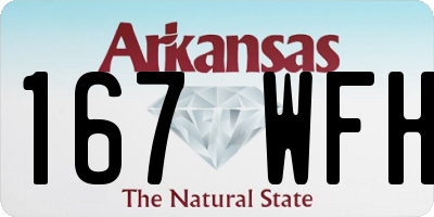 AR license plate 167WFH