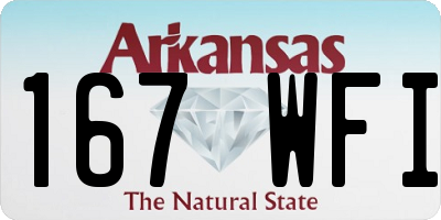 AR license plate 167WFI